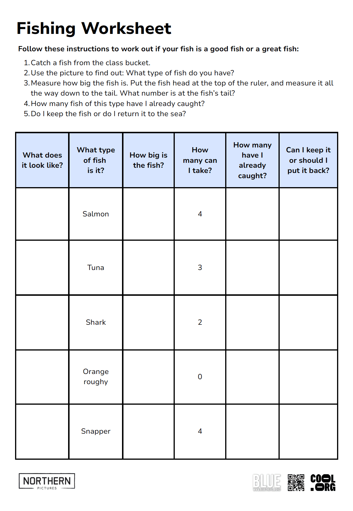 Sample Worksheet