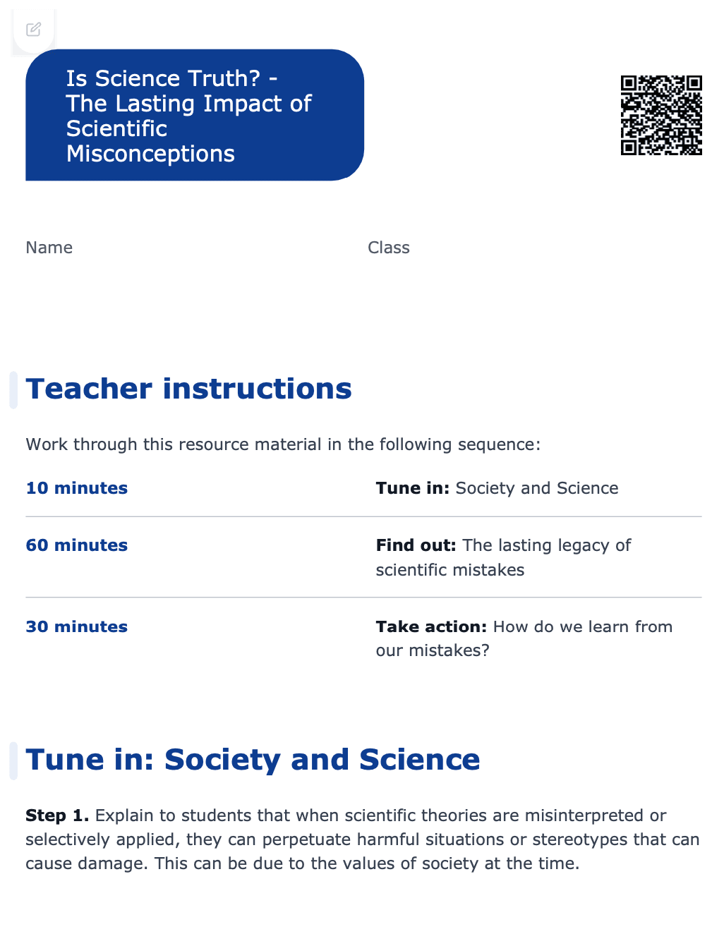 Sample Worksheet