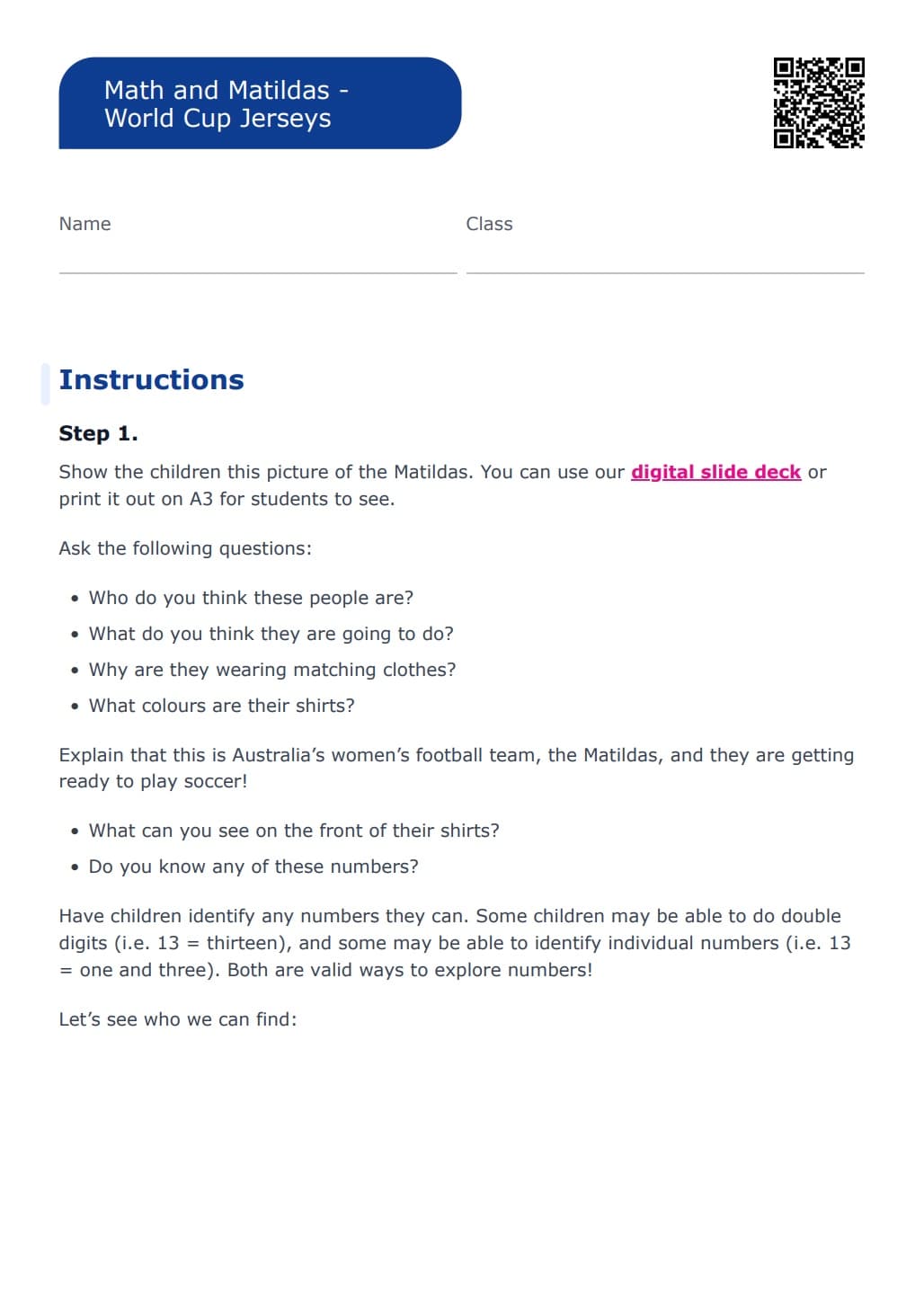 Sample Worksheet