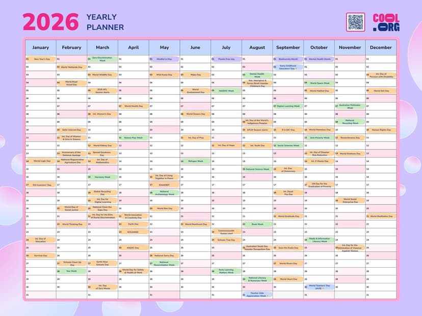Cool.org's 2026 event calendar