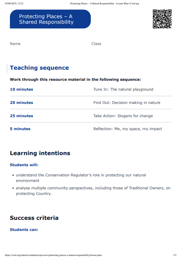 Sample Worksheet