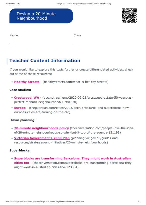 Sample Worksheet